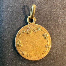 Load image into Gallery viewer, French Mazzoni 18K Yellow Gold St Therese Religious Saint Medal Pendant
