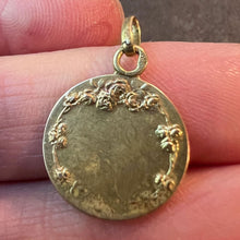 Load image into Gallery viewer, French Mazzoni 18K Yellow Gold St Therese Religious Saint Medal Pendant
