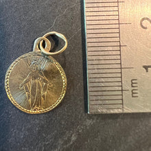 Load image into Gallery viewer, Antique French Virgin Mary 18K Yellow Gold Charm Medal Pendant
