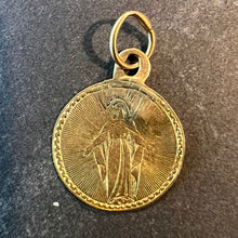 Load image into Gallery viewer, Antique French Virgin Mary 18K Yellow Gold Charm Medal Pendant
