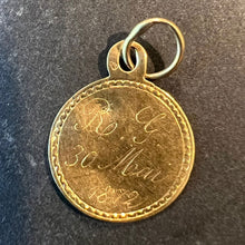 Load image into Gallery viewer, Antique French Virgin Mary 18K Yellow Gold Charm Medal Pendant

