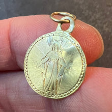 Load image into Gallery viewer, Antique French Virgin Mary 18K Yellow Gold Charm Medal Pendant
