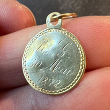 Load image into Gallery viewer, Antique French Virgin Mary 18K Yellow Gold Charm Medal Pendant
