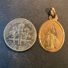Load image into Gallery viewer, Antique French Virgin Mary 18K Rose Gold Charm Medal Pendant
