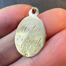 Load image into Gallery viewer, Antique French Virgin Mary 18K Rose Gold Charm Medal Pendant
