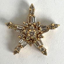 Load image into Gallery viewer, Hirsch &amp; Oppenheimer Diamond Star 14K Yellow Gold Christmas Pendant
