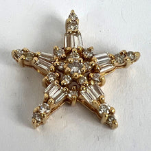 Load image into Gallery viewer, Hirsch &amp; Oppenheimer Diamond Star 14K Yellow Gold Christmas Pendant
