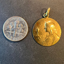 Load image into Gallery viewer, Antique French Jampolsky Virgin Mary Communion 18K Yellow Gold Medal Pendant
