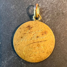 Load image into Gallery viewer, Antique French Jampolsky Virgin Mary Communion 18K Yellow Gold Medal Pendant
