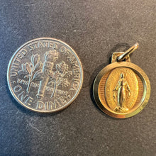 Load image into Gallery viewer, French Virgin Mary Miraculous Medal 18K Yellow Gold Charm Medal Pendant
