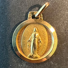 Load image into Gallery viewer, French Virgin Mary Miraculous Medal 18K Yellow Gold Charm Medal Pendant
