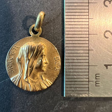Load image into Gallery viewer, French Bouloux Virgin Mary Mater Dei 18K Yellow Gold Medal Pendant
