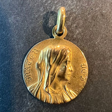 Load image into Gallery viewer, French Bouloux Virgin Mary Mater Dei 18K Yellow Gold Medal Pendant
