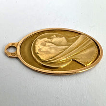 Load image into Gallery viewer, French Paul Brandt 18K Yellow Gold Virgin Mary Charm Pendant Medal
