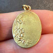 Load image into Gallery viewer, French Brandt 18K Yellow Gold St Therese Religious Saint Medal Pendant
