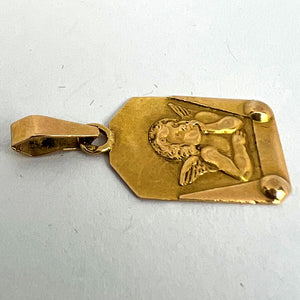 French Raphael’s Cherub 18K Yellow Gold Charm Pendant