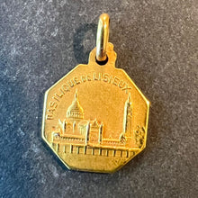 Load image into Gallery viewer, French 18K Yellow Gold St Therese Religious Saint Medal Pendant Charm
