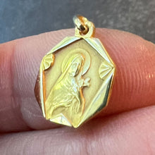Load image into Gallery viewer, French 18K Yellow Gold St Therese Religious Saint Medal Pendant Charm
