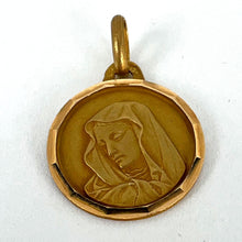 Load image into Gallery viewer, French Virgin Mary 18K Yellow Gold Medal Charm Pendant
