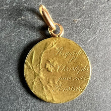 Load image into Gallery viewer, Antique French Rasumny Saint Christopher 18K Yellow Gold Medal Pendant
