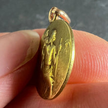 Load image into Gallery viewer, Antique French Rasumny Saint Christopher 18K Yellow Gold Medal Pendant
