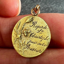 Load image into Gallery viewer, Antique French Rasumny Saint Christopher 18K Yellow Gold Medal Pendant
