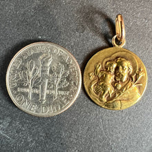 Load image into Gallery viewer, Antique French Rasumny Saint Joseph Jesus Christ 18K Yellow Gold Medal Pendant
