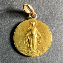 Load image into Gallery viewer, French Rasumny Virgin Mary Miraculous Medal 18K Yellow Gold Charm Medal Pendant
