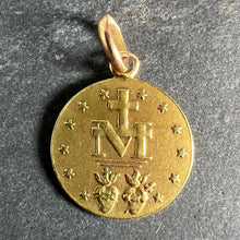 Load image into Gallery viewer, French Rasumny Virgin Mary Miraculous Medal 18K Yellow Gold Charm Medal Pendant
