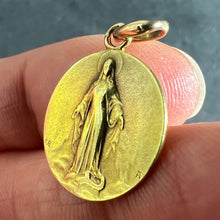 Load image into Gallery viewer, French Rasumny Virgin Mary Miraculous Medal 18K Yellow Gold Charm Medal Pendant

