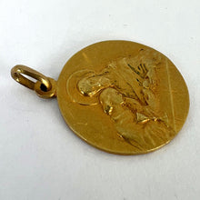 Load image into Gallery viewer, French Religious Medal Jesus Christ Holy Communion 18K Yellow Gold Charm Pendant
