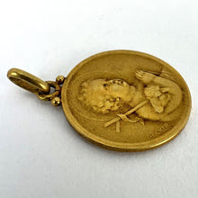 Load image into Gallery viewer, French Becker Lamb of God Jesus Child 18K Yellow Gold Medal Pendant
