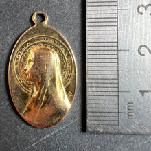 Load image into Gallery viewer, French Virgin Mary Regina Virginium 18K Yellow Gold Medal Pendant
