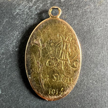 Load image into Gallery viewer, French Virgin Mary Regina Virginium 18K Yellow Gold Medal Pendant
