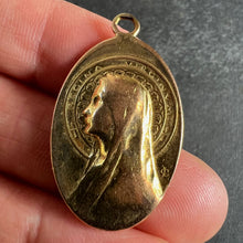 Load image into Gallery viewer, French Virgin Mary Regina Virginium 18K Yellow Gold Medal Pendant
