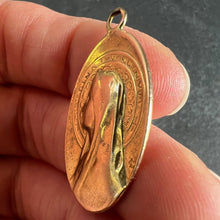 Load image into Gallery viewer, French Virgin Mary Regina Virginium 18K Yellow Gold Medal Pendant
