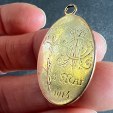 Load image into Gallery viewer, French Virgin Mary Regina Virginium 18K Yellow Gold Medal Pendant
