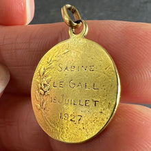 Load image into Gallery viewer, Antique French Madonna and Child 18K Yellow Gold Religious Medal Pendant
