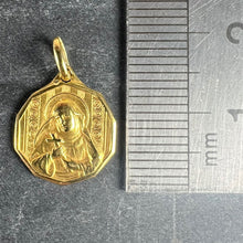 Load image into Gallery viewer, Italian Saint Therese 18K Yellow Gold Charm Medal Pendant
