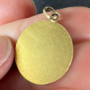 French Tairac Saint Joseph and Jesus 18K Yellow Gold Medal Pendant