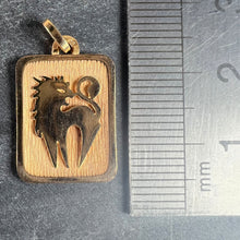 Load image into Gallery viewer, French Leo Starsign Zodiac 18K Yellow Gold Charm Medal Pendant
