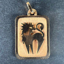 Load image into Gallery viewer, French Leo Starsign Zodiac 18K Yellow Gold Charm Medal Pendant
