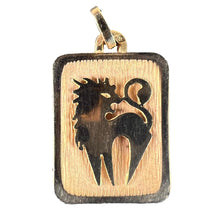 Load image into Gallery viewer, French Leo Starsign Zodiac 18K Yellow Gold Charm Medal Pendant
