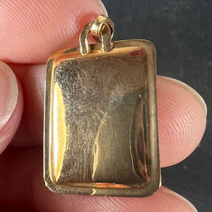 French Leo Starsign Zodiac 18K Yellow Gold Charm Medal Pendant