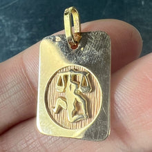 Load image into Gallery viewer, French Libra Starsign Zodiac 18K Yellow Gold Charm Medal Pendant
