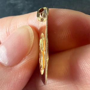 French Libra Starsign Zodiac 18K Yellow Gold Charm Medal Pendant