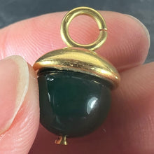 Load image into Gallery viewer, 18K Yellow Gold Green Agate Sphere Charm Pendant

