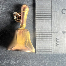 Load image into Gallery viewer, Vintage 9K Yellow Gold Ringing Hand Bell Charm Pendant
