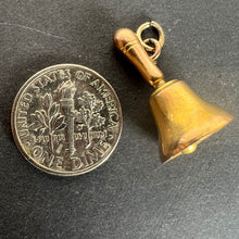 Load image into Gallery viewer, Vintage 9K Yellow Gold Ringing Hand Bell Charm Pendant

