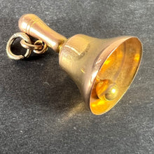 Load image into Gallery viewer, Vintage 9K Yellow Gold Ringing Hand Bell Charm Pendant
